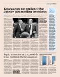 España acoge con timidez el `Plan Juncker` para movilizar inversiones