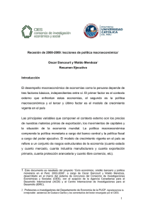 Recesión de 2008-2009 - Consorcio de Investigación Económica y