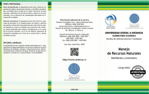 Manejo de Recursos Naturales - Universidad Estatal a Distancia