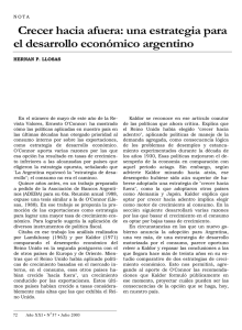 Crecer hacia afuera: una estrategia para el desarrollo económico