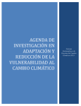 agenda de investigación en adaptación y reducción de la