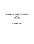 ANÁLISIS DE CONTEXTO COMÚN (ACC) Colombia - VLIR-UOS