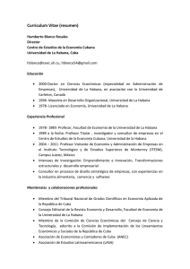 Curriculum - Centro de Estudios de la Economía Cubana