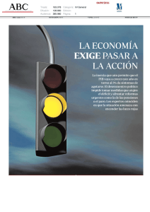 LA ECONOMÍA EXIGE PASAR A LA ACCIÓN