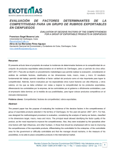 evaluación de factores determinantes de la competitividad