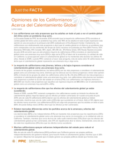 Californians` Views on Global Warming (in Spanish)
