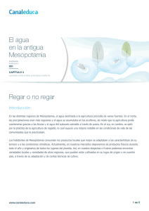 Regar o no regar El agua en la antigua Mesopotamia