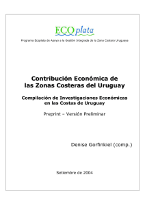 Contribución Económica de las Zonas Costeras del Uruguay