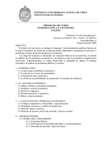PROGRAMA DE CURSO INTRODUCCIÓN A LA ECONOMÍA