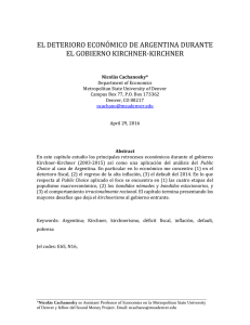 el deterioro económico de argentina durante el gobierno kirchner