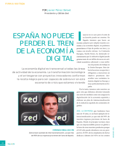 ESPAÑA NO PUEDE PERDER EL TREN DE LA ECONOMÍA DIGITAL