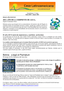 Bolivia &iexcl;Lleg&oacute; el Pachakuti!