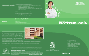 Maestría en Biotecnología - Facultad de Ciencias Químicas