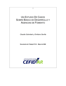 UN ESTUDIO DE CASOS SOBRE BANCA DE DESARROLLO Y