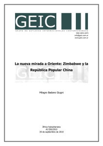 La nueva mirada a Oriente: Zimbabwe y la República Popular China