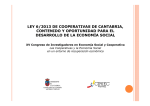 LEY 6/2013 DE COOPERATIVAS DE CANTABRIA, CONTENIDO Y