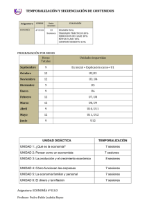 TEMPORALIZACIÓN Y SECUENCIACIÓN DE CONTENIDOS
