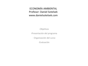 ECONOMÍA AMBIENTAL Profesor: Daniel Sotelsek www