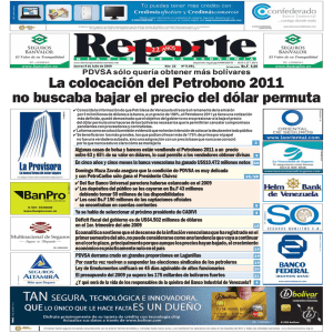 La colocación del Petrobono 2011 no buscaba bajar el precio del