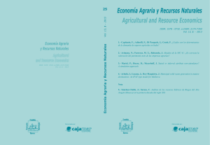 Economía Agraria y Recursos Naturales Agricultural and Resource