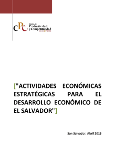 "ACTIVIDADES económicAs estratégicAs para el desarrollo
