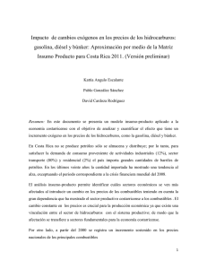 Impacto de cambios exógenos en los precios de los hidrocarburos