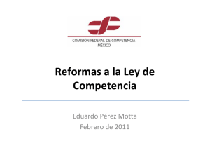 Reformas a la Ley de Competencia