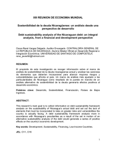 Sostenibilidad de la deuda Nicaragüense