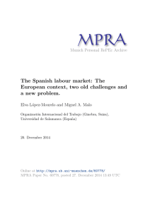 The Spanish labour market: The European context, two old