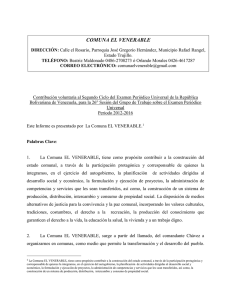 COMUNA EL VENERABLE - OHCHR UPR Submissions