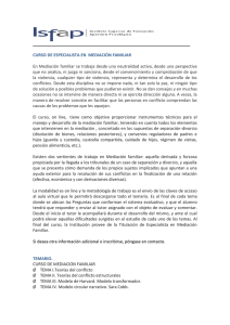 CURSO DE ESPECIALISTA EN MEDIACIÓN FAMILIAR En