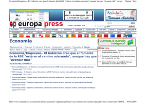El Gobierno cree que el fomento de la RSE "est&aacute; en el camino