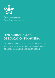 i foro autonómico de educación financiera