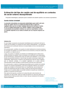 Estimaci&oacute;n del tipo de cambio real de equilibrio en
