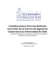 Consideraciones Para una Reforma Curricular de la Carrera de