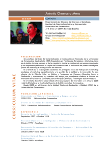 currículum vita e - Facultad Ciencias Económicas Extremadura