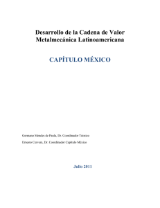 Desarrollo de la Cadena de Valor Metalmecánica