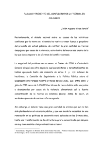 Pasado y presente del conflicto por la tierra en