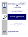 Coloquio en Economía Regional - Universidad Autónoma de Coahuila