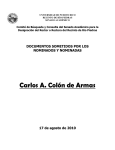 Carlos A. Colón de Armas - Senado Académico