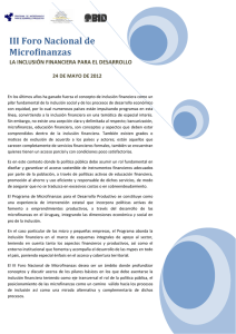 III Mic Foro crofin Nacio nanza onal d as de