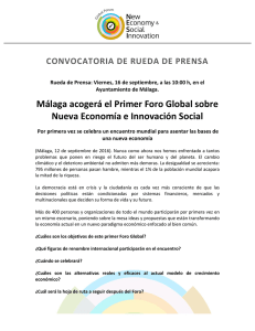 Málaga acogerá el Primer Foro Global sobre Nueva Economía e
