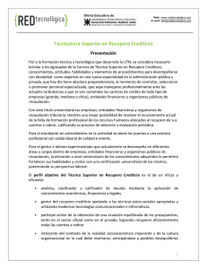 Tecnicatura Superior en Recupero Crediticio