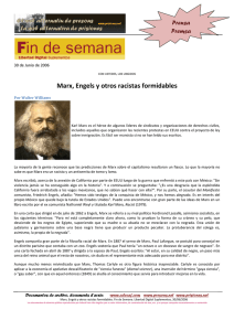 Marx, Engels y otros racistas formidables