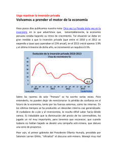 Volvamos a prender el motor de la economía