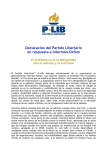 Declaración del Partido Libertario en respuesta a Intermón - P-LIB