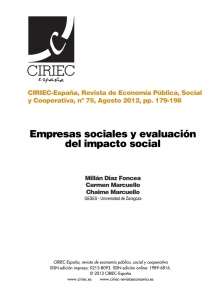 Empresas sociales y evaluación del impacto social