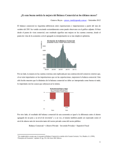 1 ¿Es una buena noticia la mejora del Balance Comercial en los