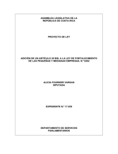 asamblea legislativa de la rep&uacute;blica de costa rica proyecto de ley