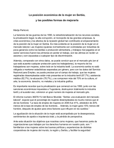 La posición económica de la mujer en Serbia, y las posibles formas